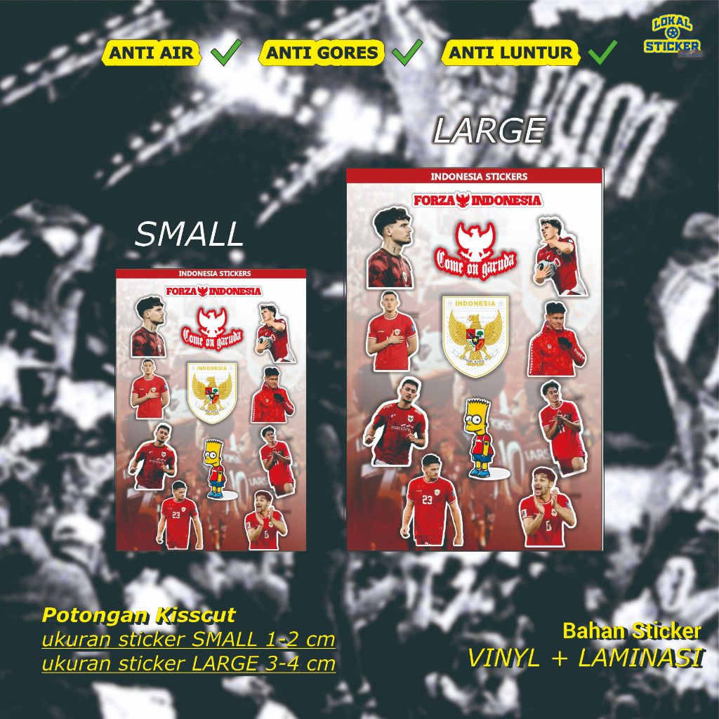 

Stiker TIMNAS INDONESIA Vinyl Premium – Sticker HP, Laptop, Helm, Motor, Anti Air, Awet, Keren