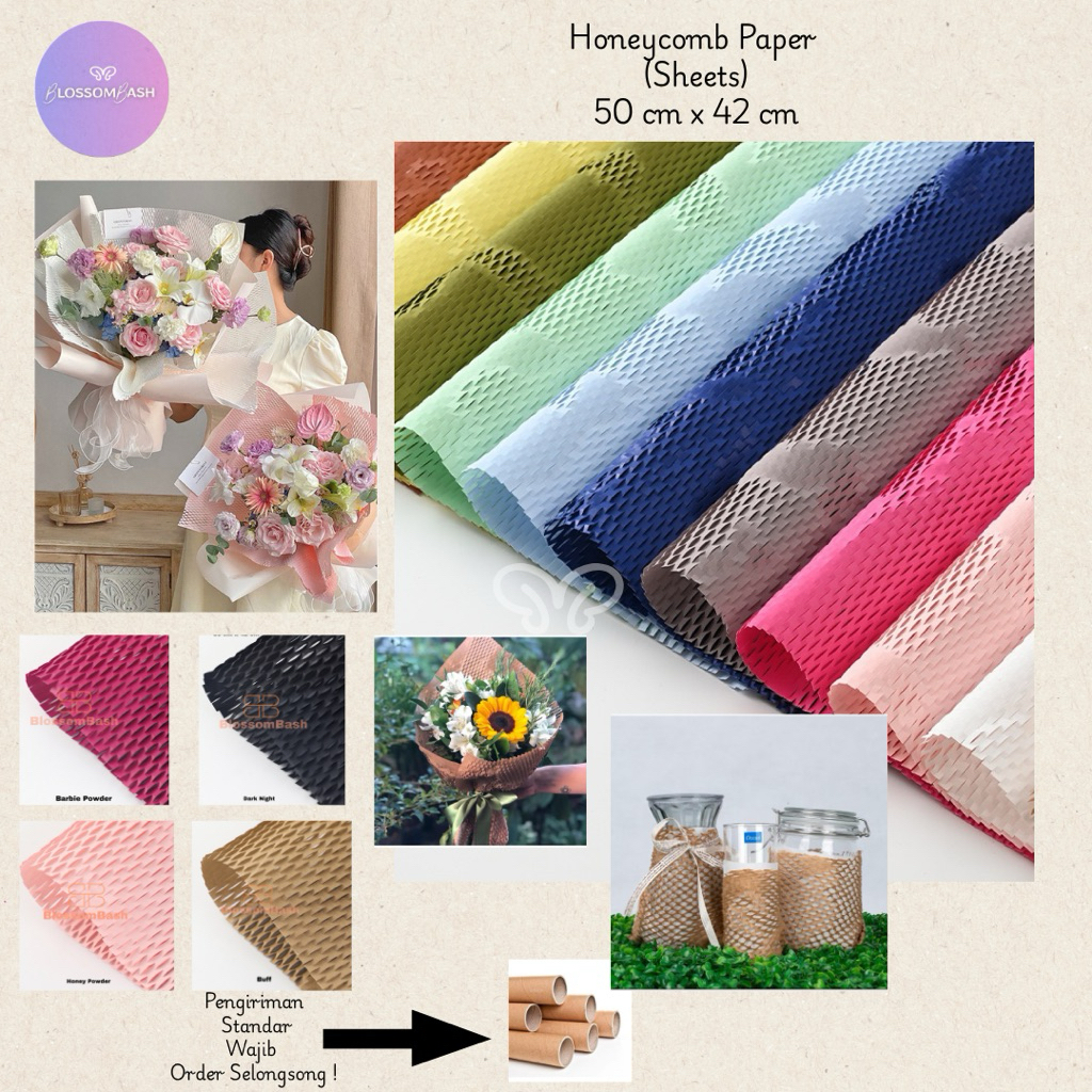 

[Per Lembar ] Honeycomb Paper Art Mesh Buket Wrapping