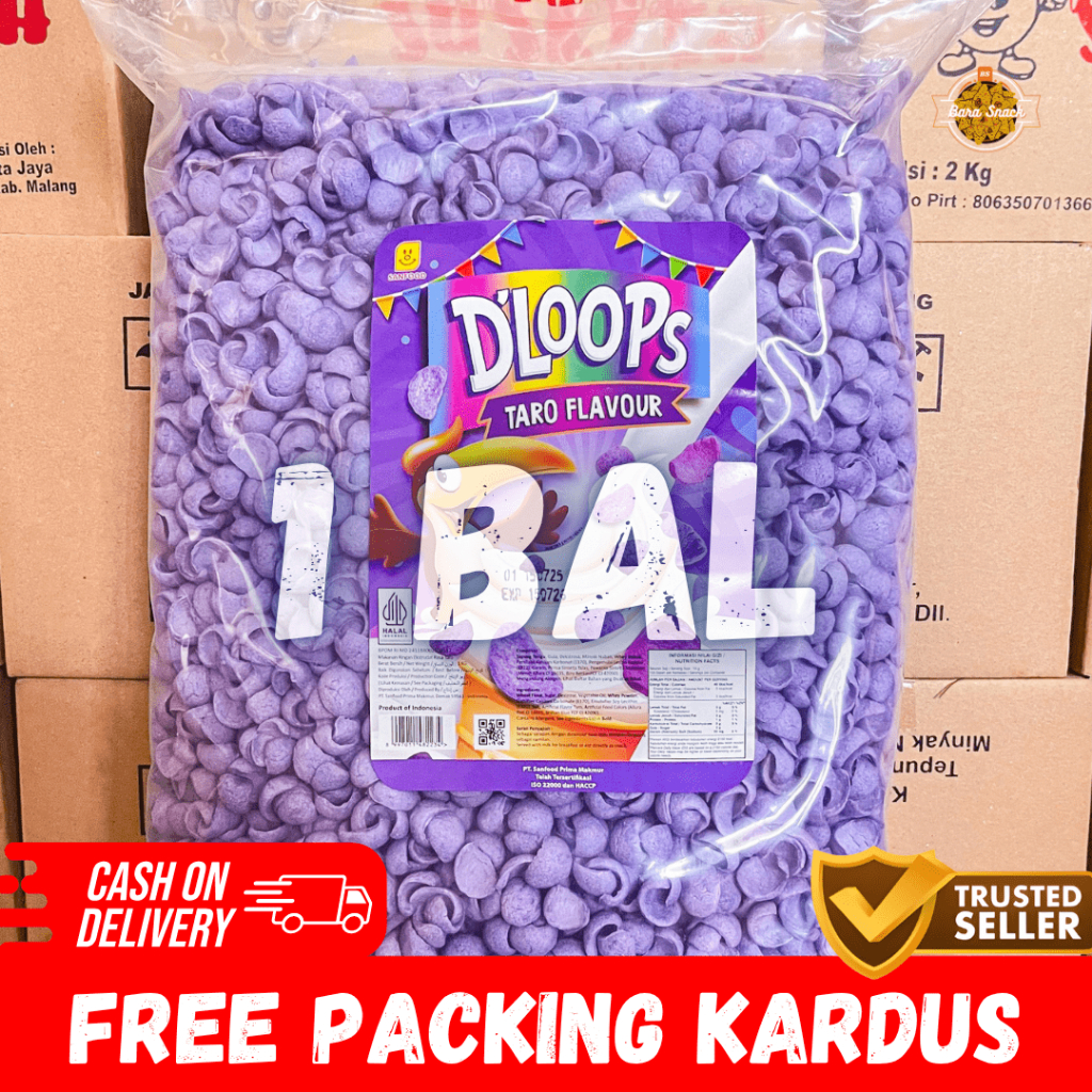 

[ 1BAL ] Dloops Taro Chips / Sereal Rasa Taro Premium / Camilan Snack Kiloan Murah -K