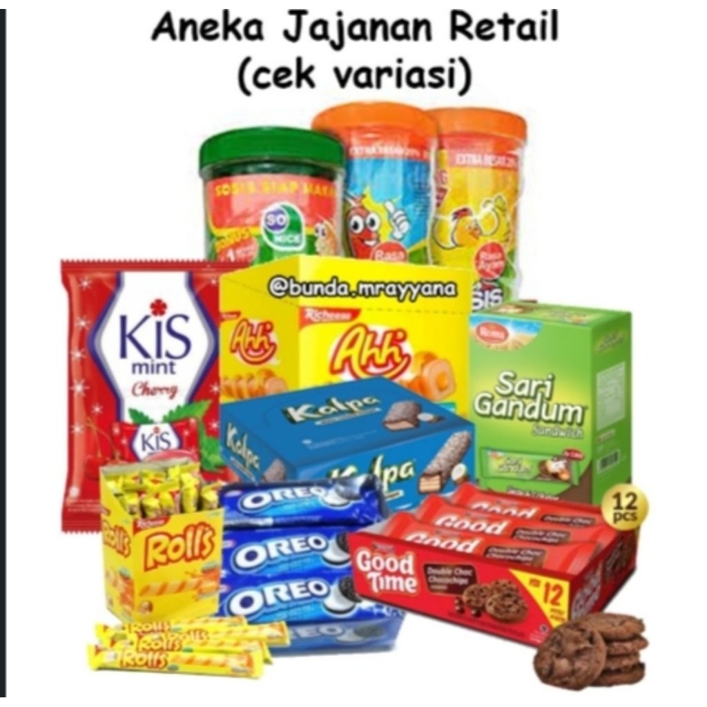 jajan anak  snack permen ciki kue Random
