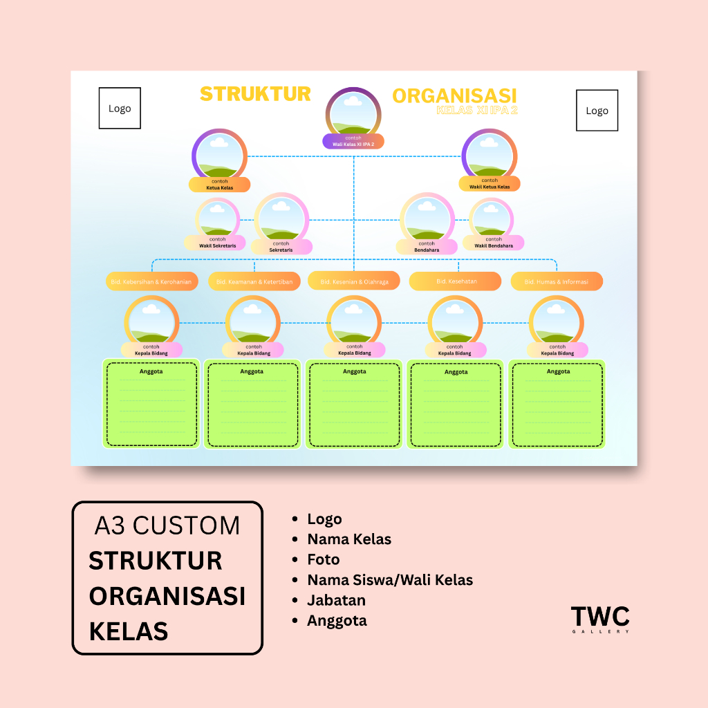 

PRINTED A3 STRUKTUR ORGANISASI KELAS (SD/SMP/SMA/SEDERAJAT) CUSTOM