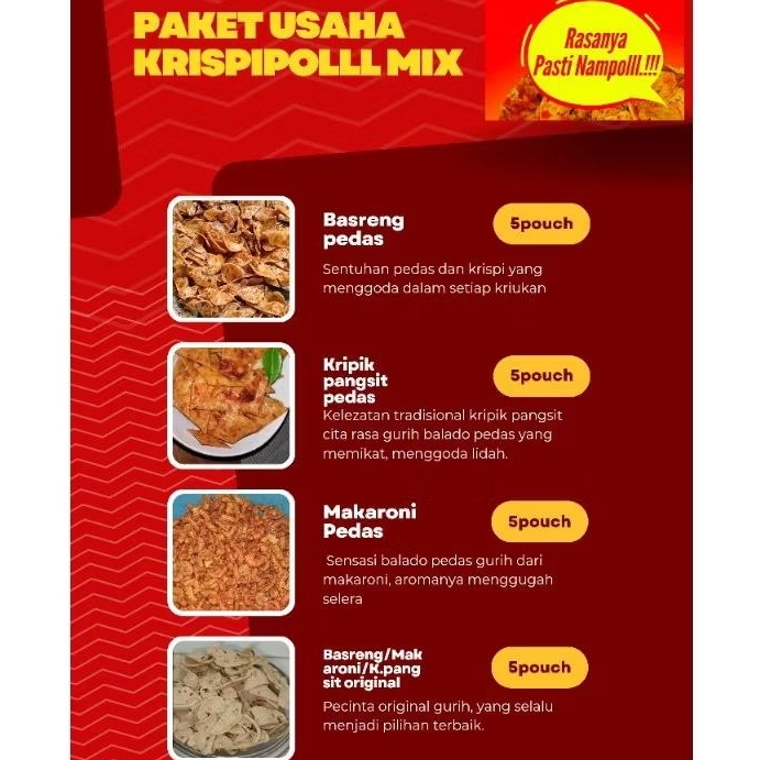 

PAKET USAHA MIX (isi 20bks) 35grm MURAH MERIAH