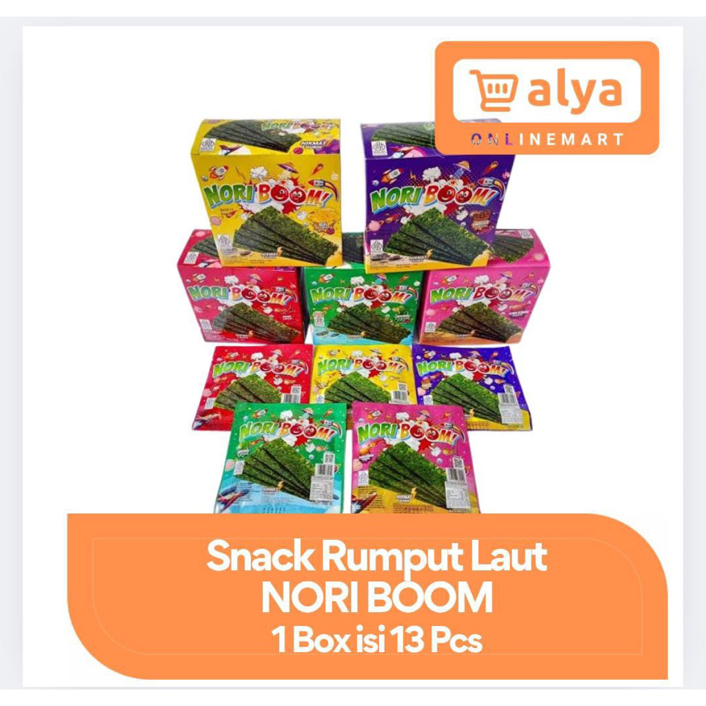 

13 Pcs SNACK NORI BOOM RUMPUT LAUT ANEKA RASA