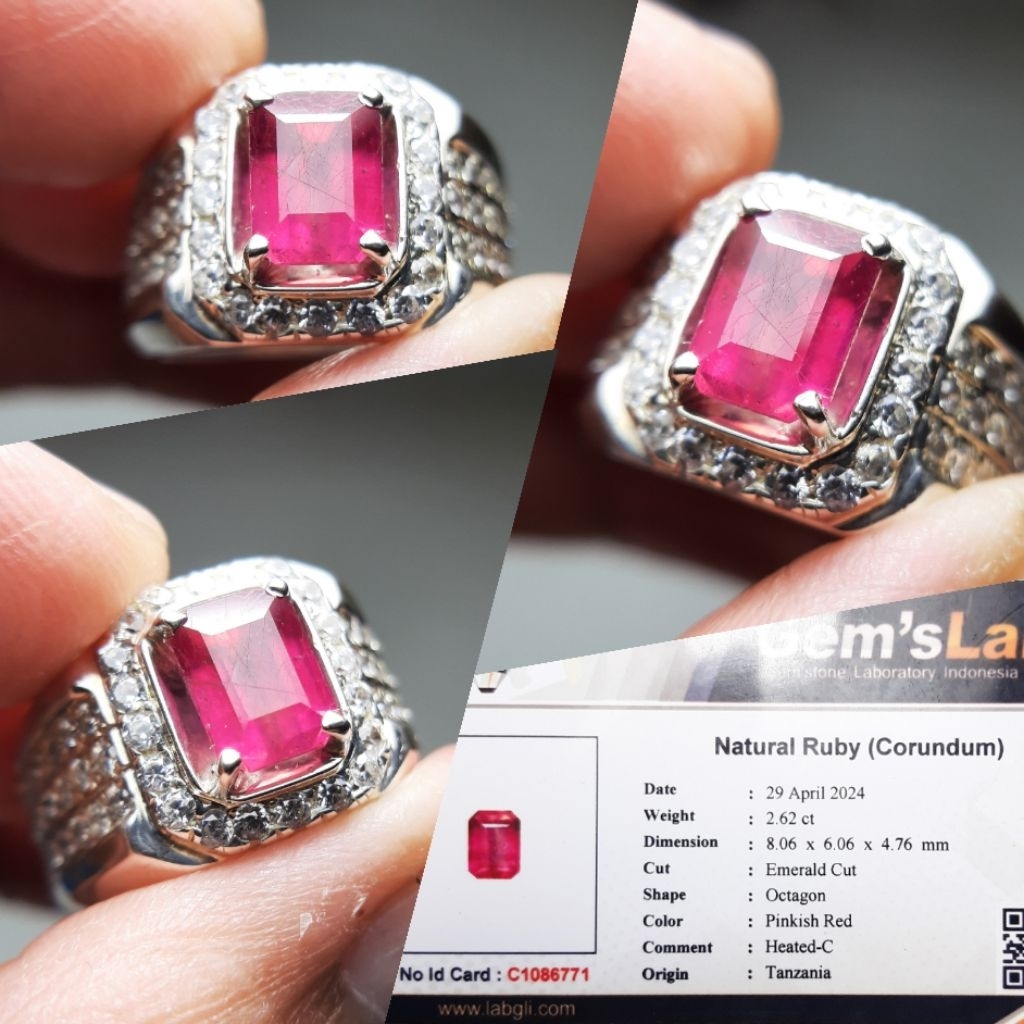 Natural Ruby Batu Ruby Merah Bukan Sapphire Safir Emerald Jamrud Zamrud Topaz Spinel Zircon Garnet