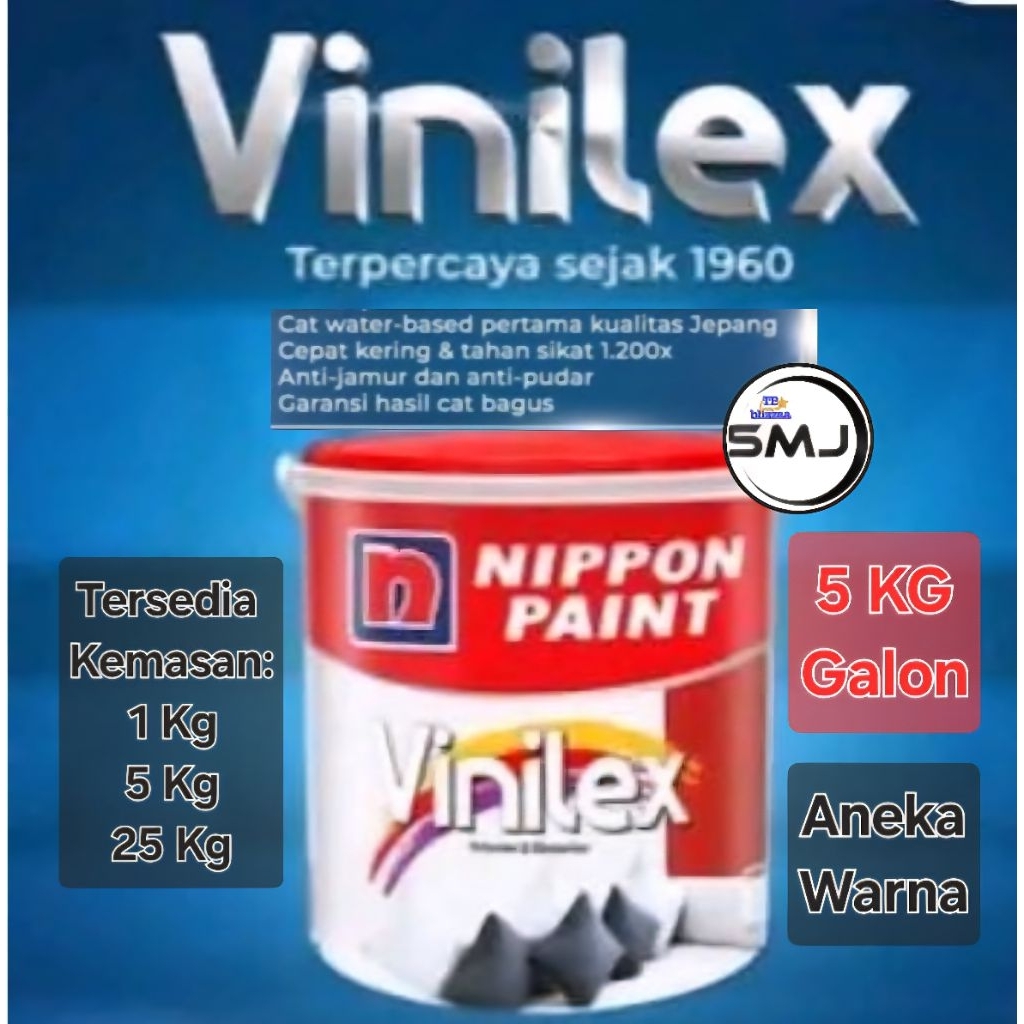 Vinilex 5kg Vinilex 5000 kembang Warna Vinilex 5kg White 300 White 300SS Vinilex Nippon Paint 5Kg