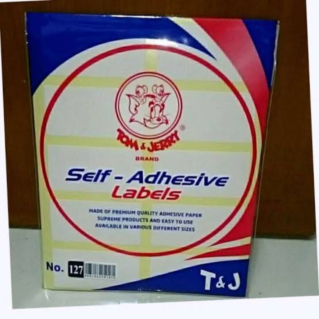 

1 PAK STIKER LABEL TJ BESAR NO127 / LABEL KERTAS TOM & JERRY