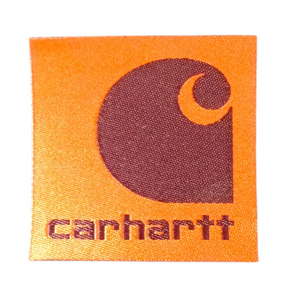 iron patch woven Carhartt brown