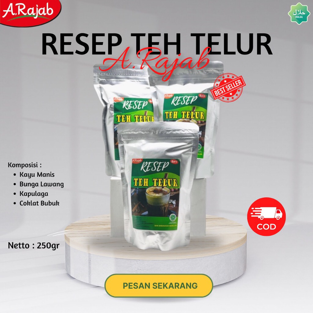 

RESEP TEH TELUR (TEH TALUAH) A.RAJAB 250gr