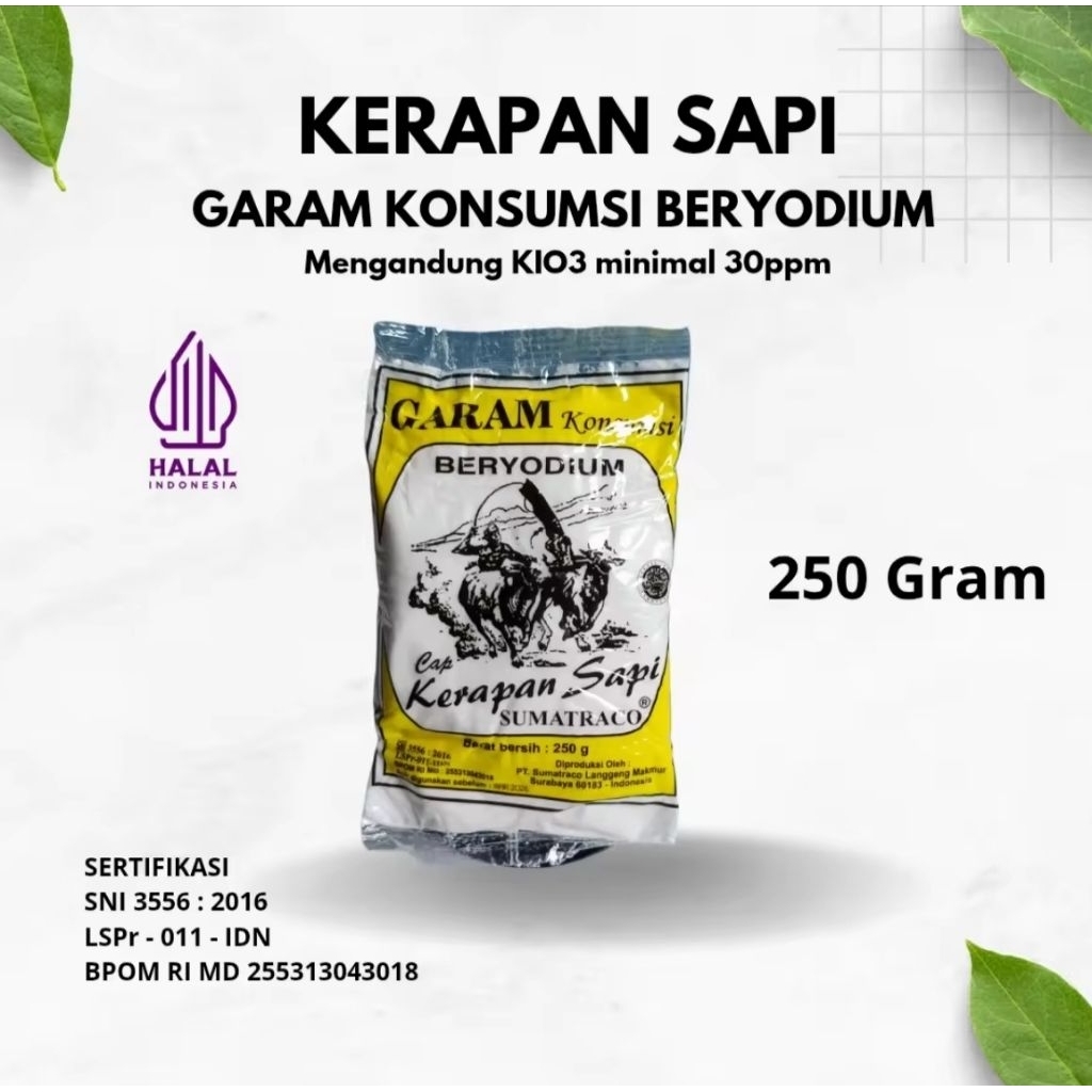 

Garam masak halus bahan makanan 250G