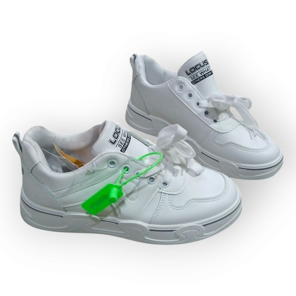 Sepatu Sneakers LOCUS dfl 0712 / Sepatu Wanita Perempuan Dewasa Kasual Putih Kualitas Impor