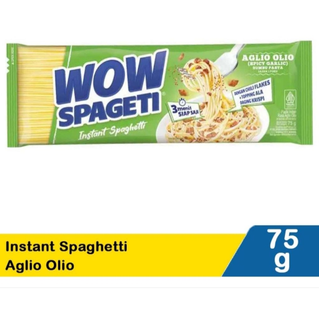 

Wow Spageti Instant Spaghetti Aglio Olio 75G