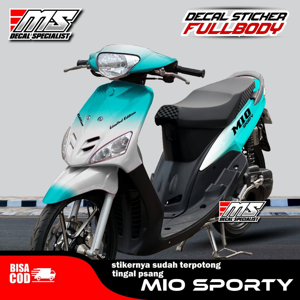 Decal stiker Yamaha Mio sporty full body motif Bunglon Putih