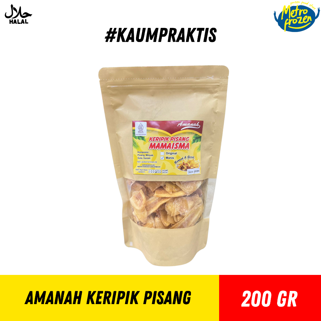 

AMANAH Keripik Pisang Manis 200gr //keripik pisang caramel //keripik pisang renyah