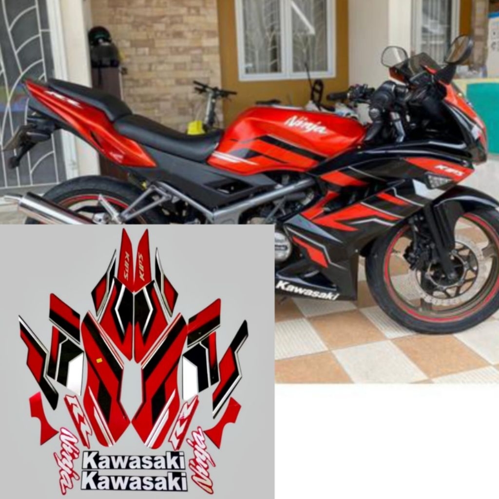 Stiker Striping Lis Body Motor Ninja RR 2015 SE Warna Merah