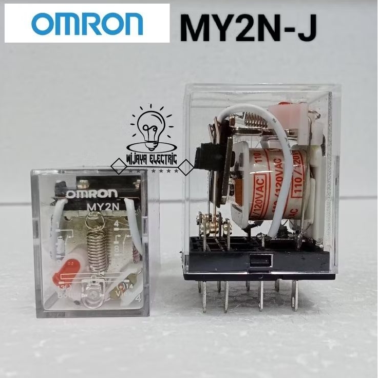 Relay Omron my2 my2n my2n-j 110vac 8kaki + socket