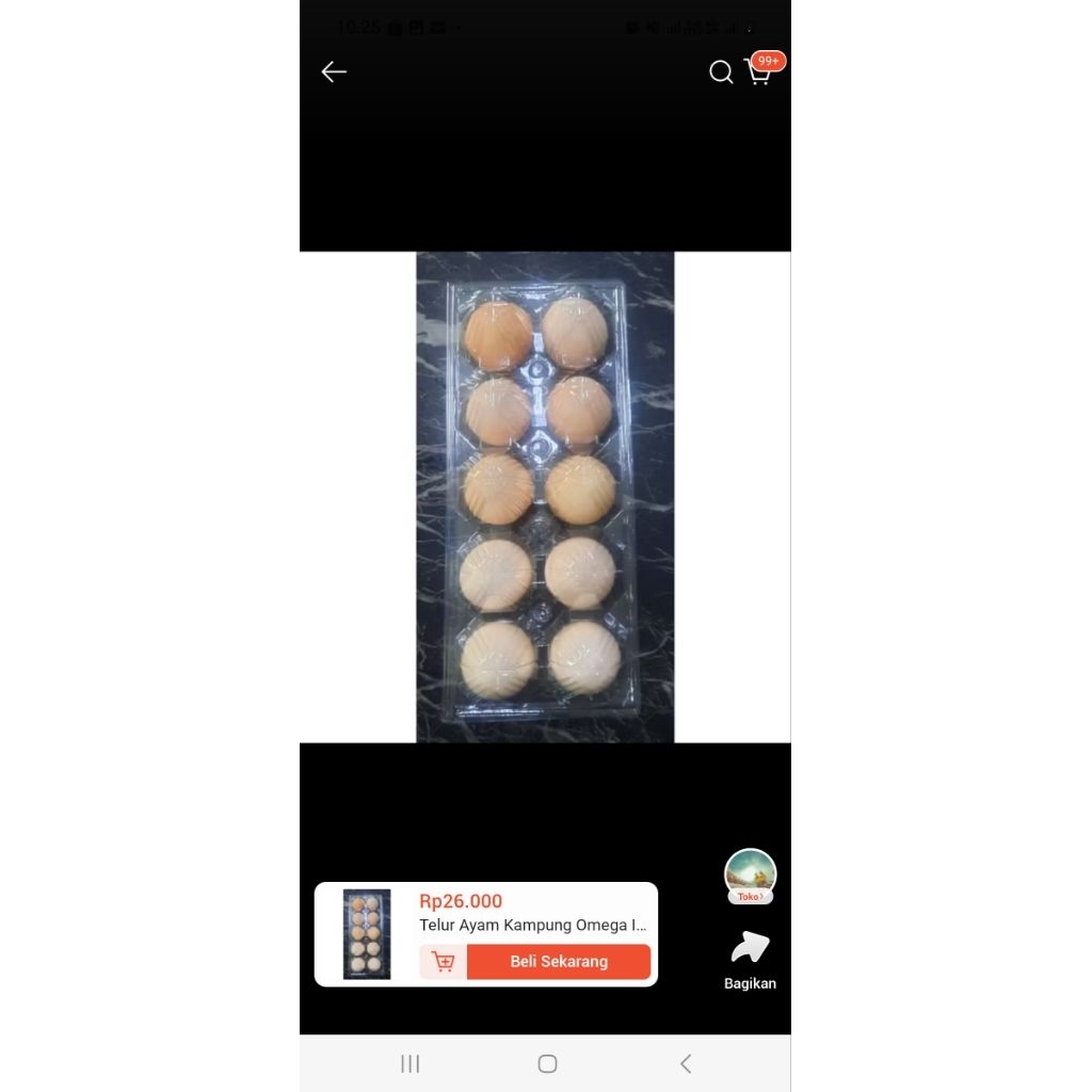 

telur ayam kampung omega isi 6 fresh