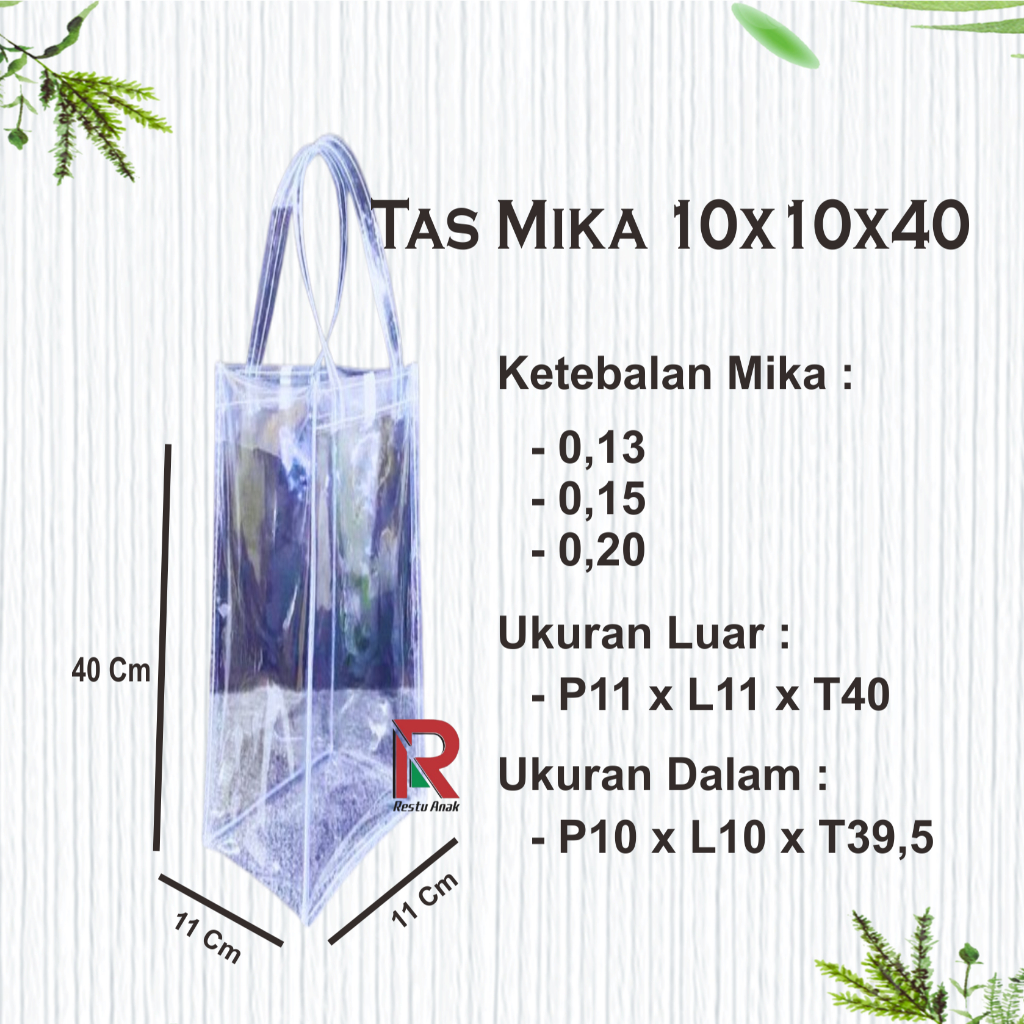 

Tas Mika Transparant 10X10X40 / Goodie Bag Oleh-Oleh / Gift Box Sovenir