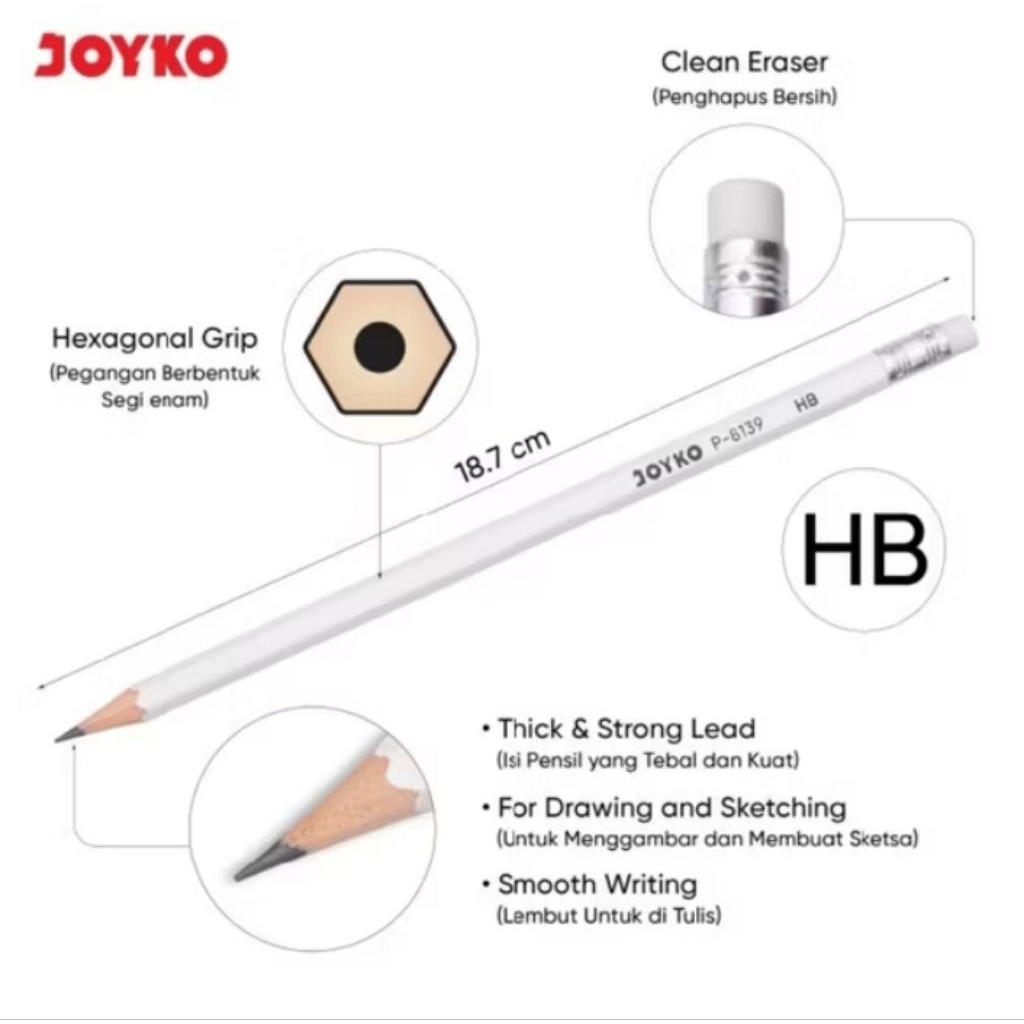 

Pensil Joyko HB P-8139 Murah berkualitas