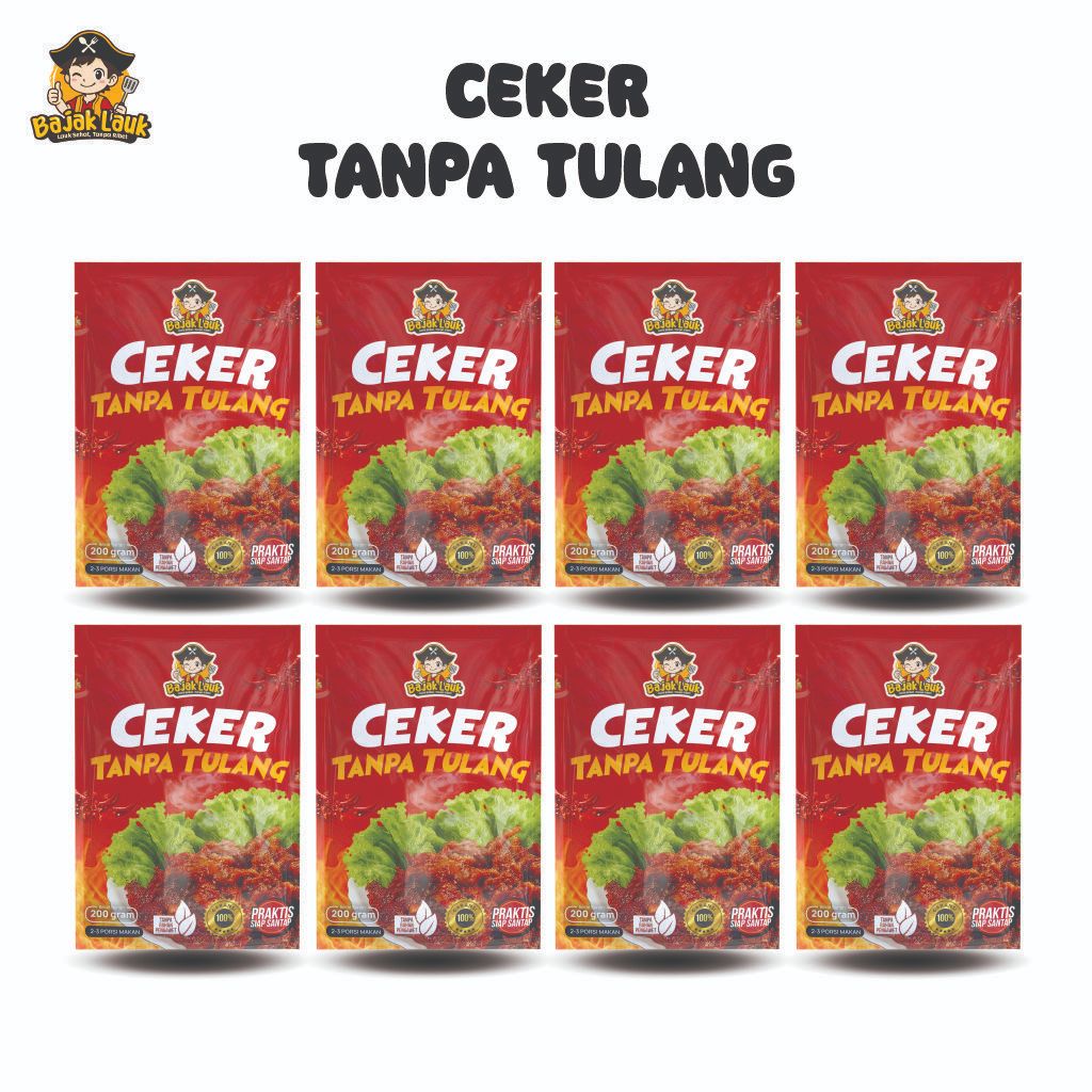 

Bajak Lauk - 8pcs Ceker Tanpa Tulang 200gr