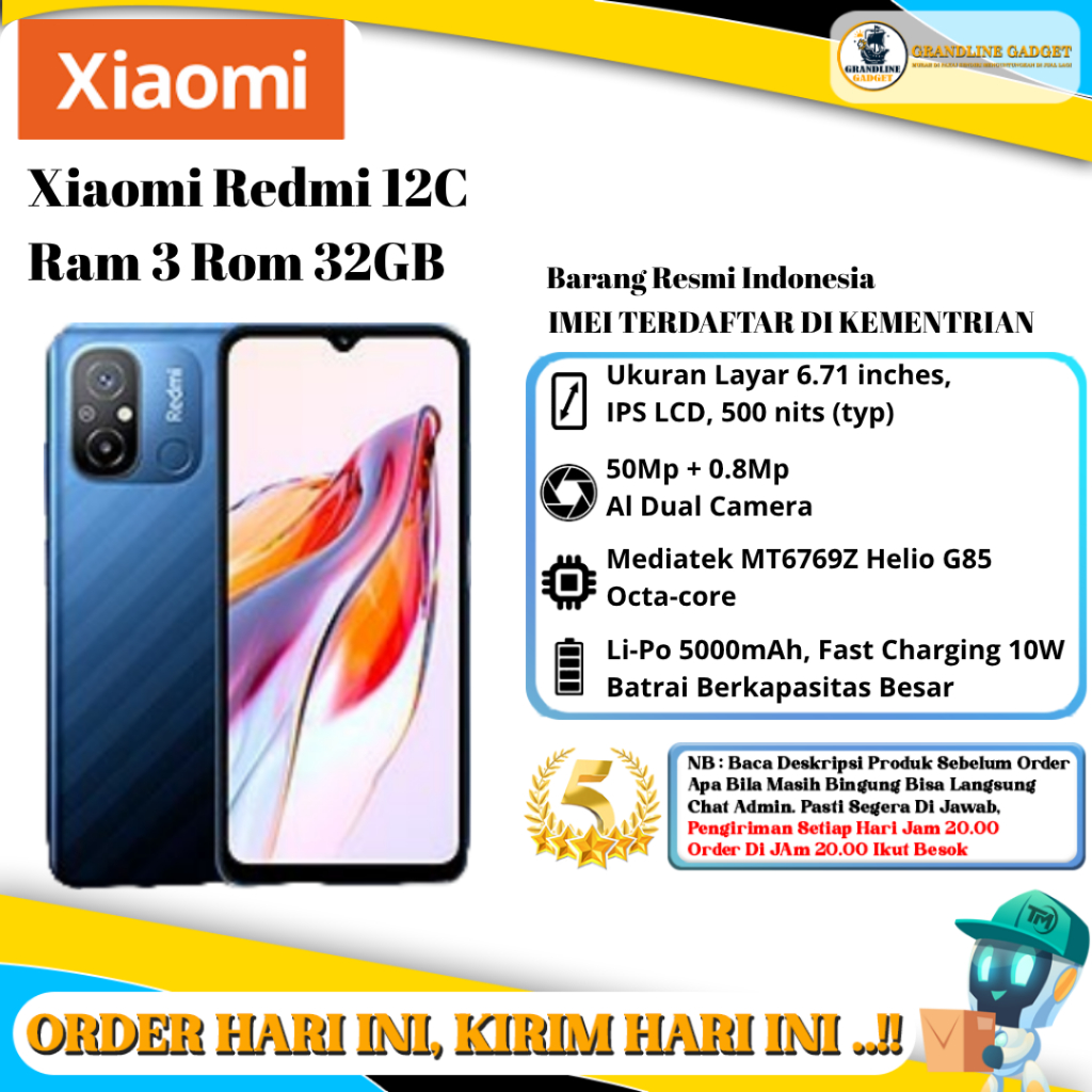 Xiaomi Redmi 12C Ram 3/32GB | Ram 4/64GB | Ram 4/128GB