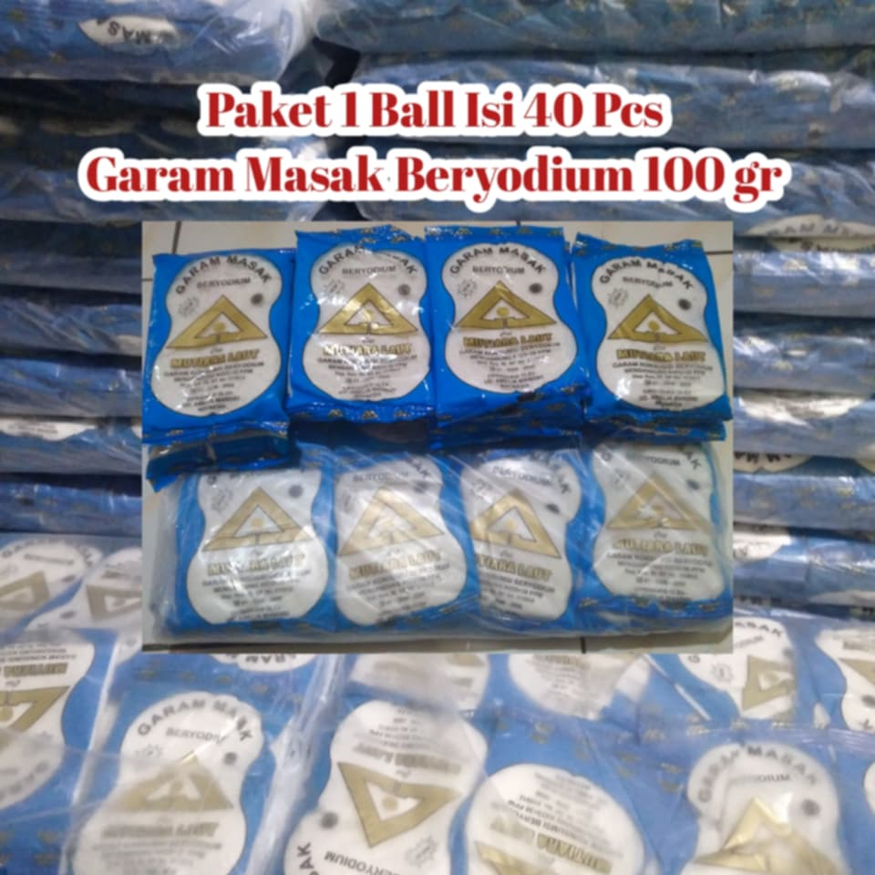 

( 1 ball ) 40 Pcs Garam Masak/Garam Dapur/Garam beryodium 100gr