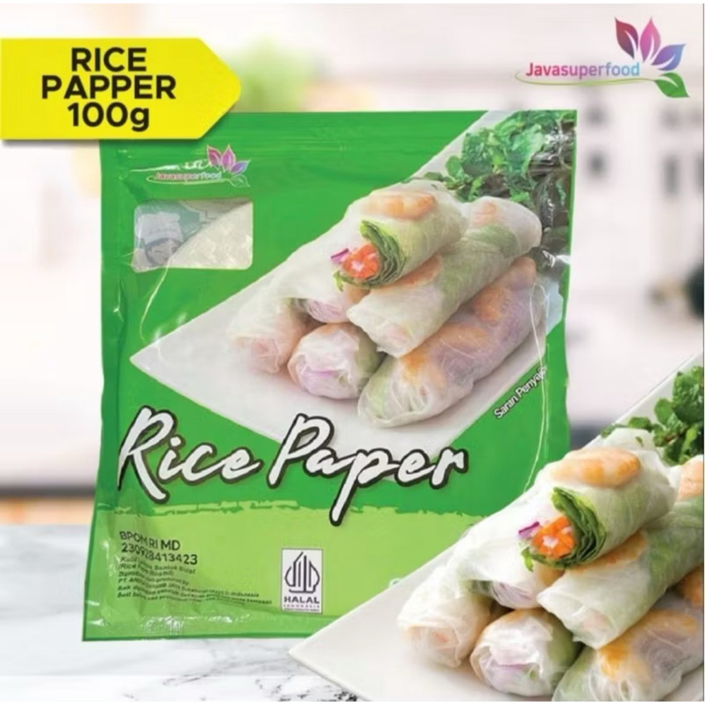

Rice Paper Bulat 100gr (10 lembar) Java Super Food / rice paper bulat / Kulit Lumpia Vietnam Rice Paper / rice roll spring roll /kertas beras vietnam 100gr