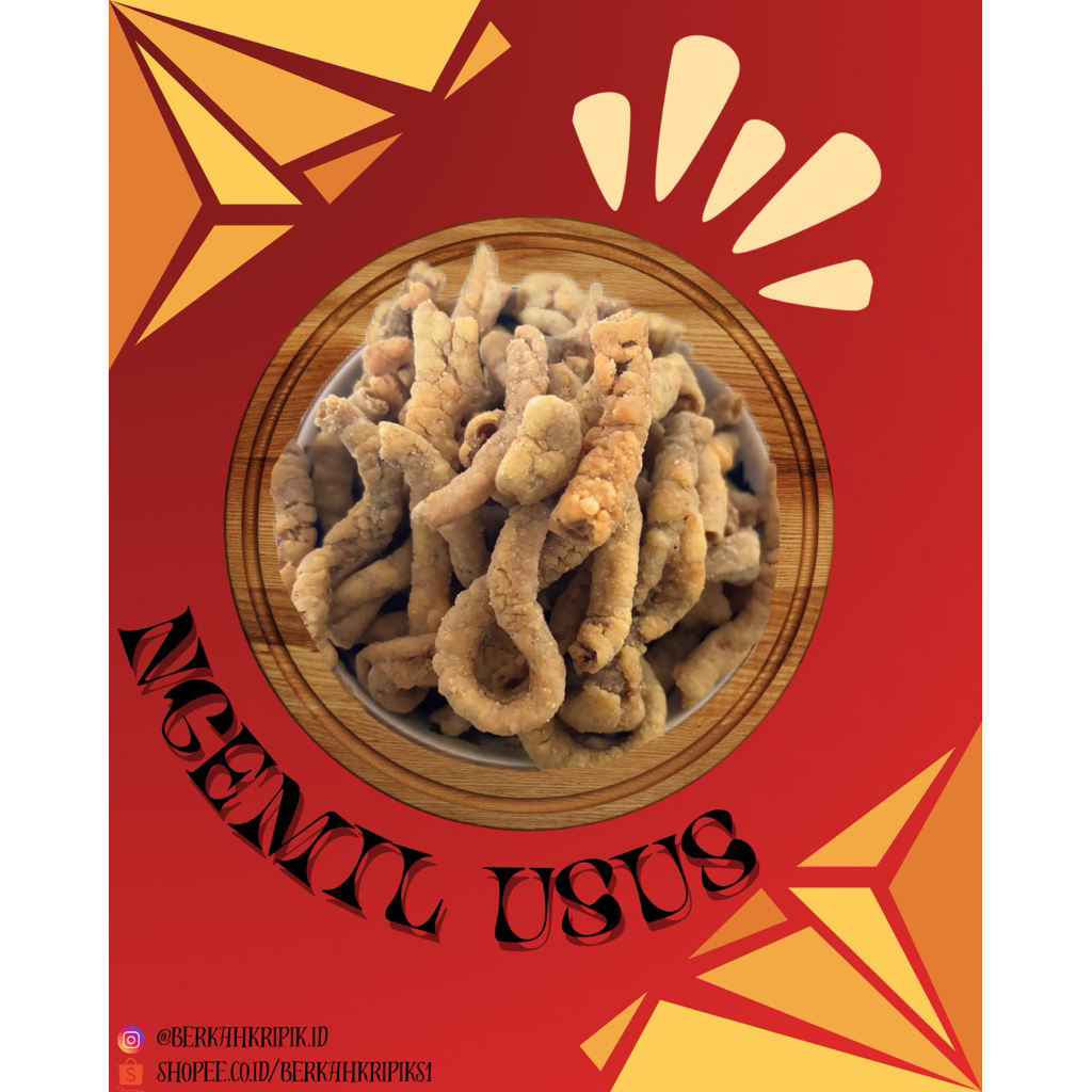 

USUS CRISPY BERKAH KRIPIK Usus Original 1 kg | 1 Kg Usus Pedas Daun Jeruk