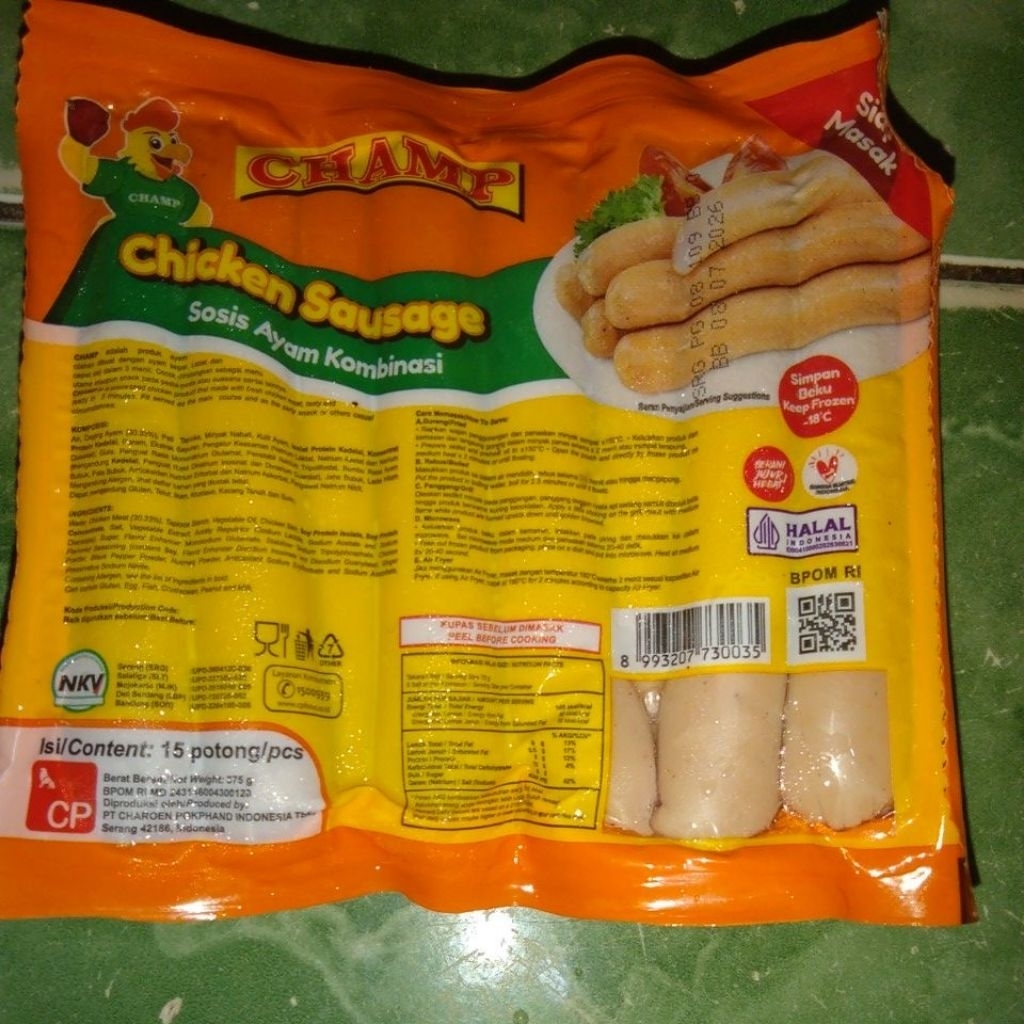 

sosis ayam champ 375gram