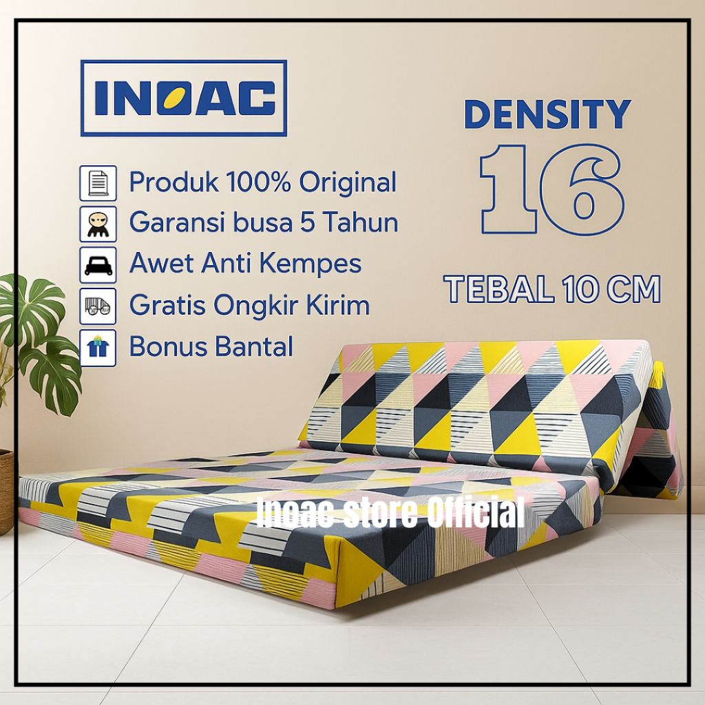 KASUR BUSA LIPAT INOAC JAPAN QUALITY TEBAL 10 CM  GARANSI BUSA 5 TAHUN kasur busa inoac No1,No 2,No 