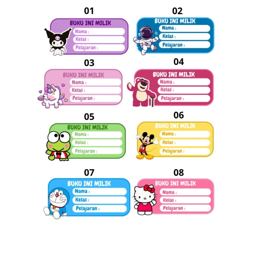 

SETIKER LABEL BUKU PELAJARAN CUSTOM