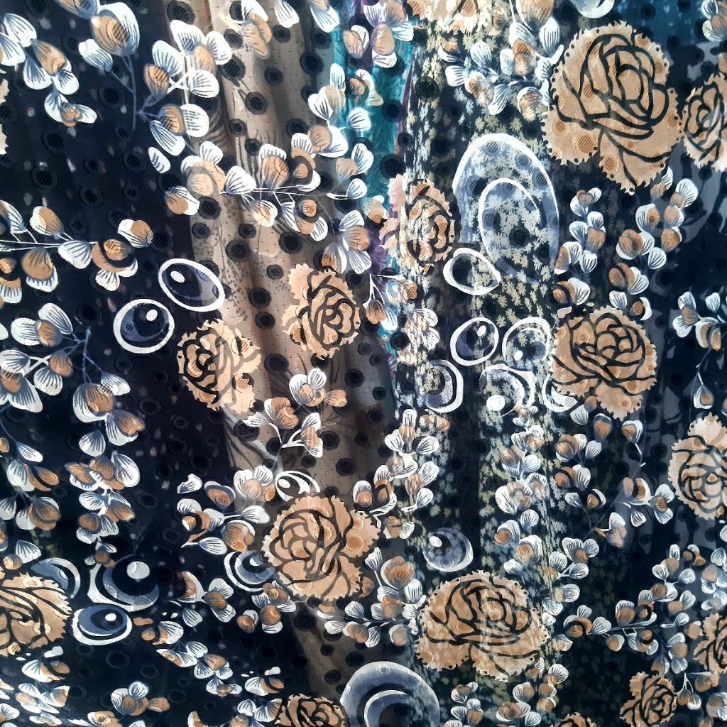 KAIN SIFON URAGIRI PREMIUM MOTIF BUNGA - KAIN SIFON RUBIAH PREMIUM MOTIF BUNGA  - KAIN SIFON MOTIF B