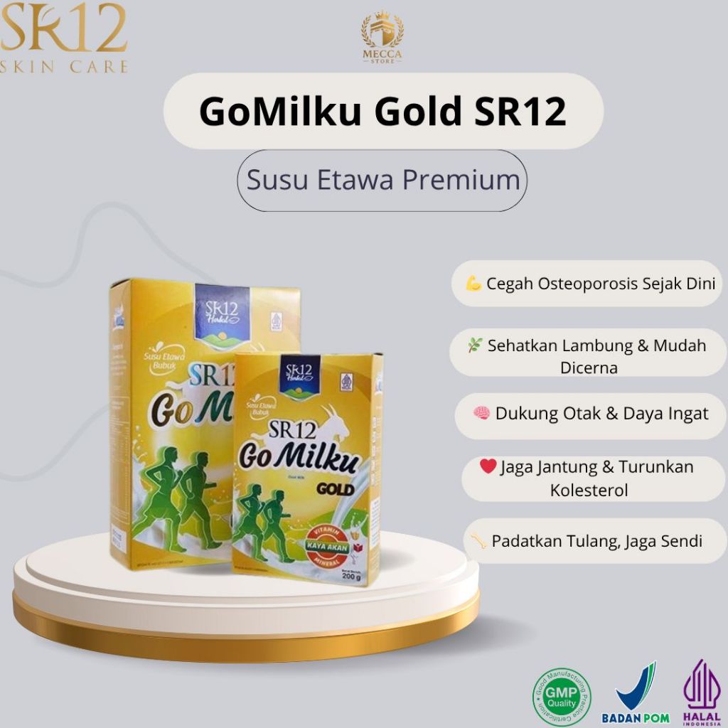 

SR12 Gomilku Gold – Susu Kambing Etawa untuk Bumil & Lansia Imun Kuat | Tulang Sehat | Halal | BPOM