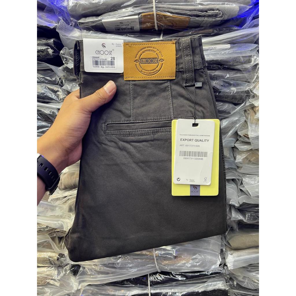celana chino choose original celana chino slim-fit fashion pria terlaris