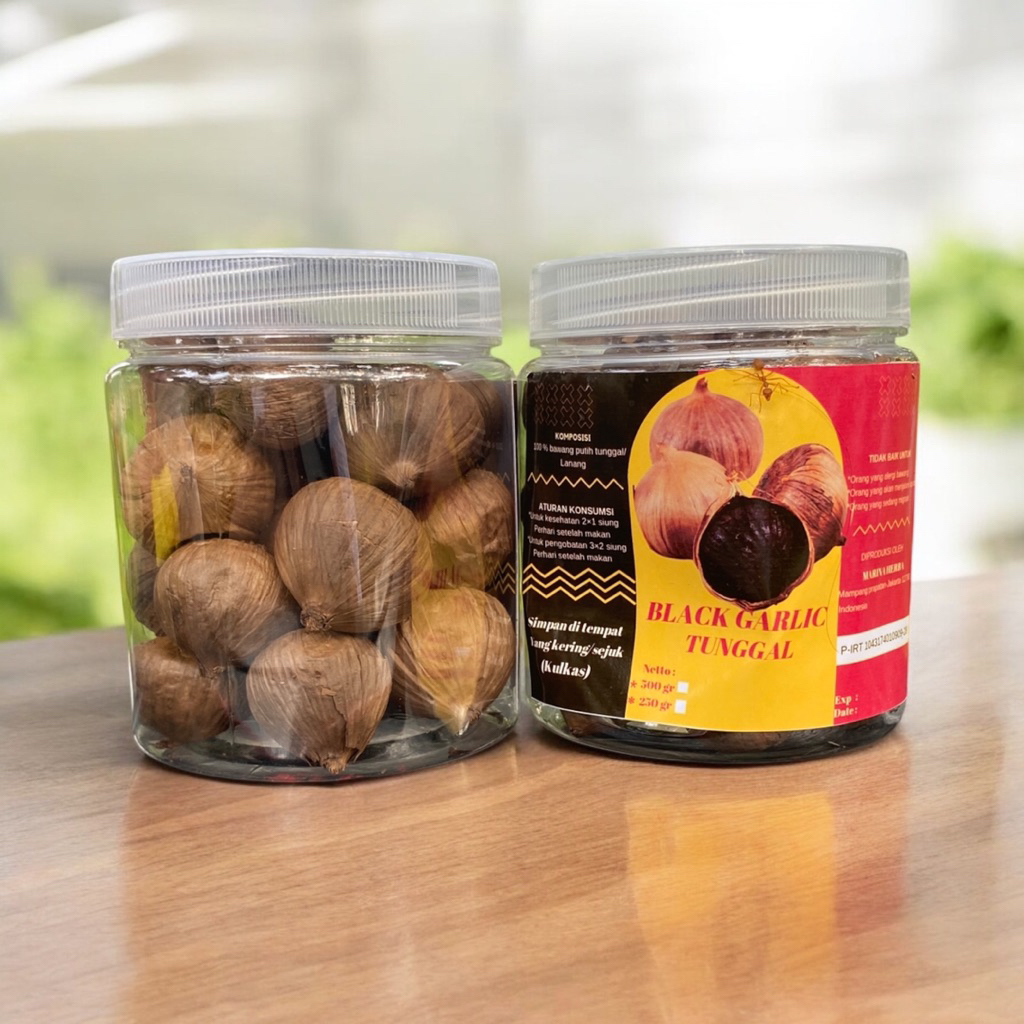 

BLACK GARLIC TUNGGAL JUMBO PREMIUM 250gr-BAWANG HITAM LANANG JUMBO