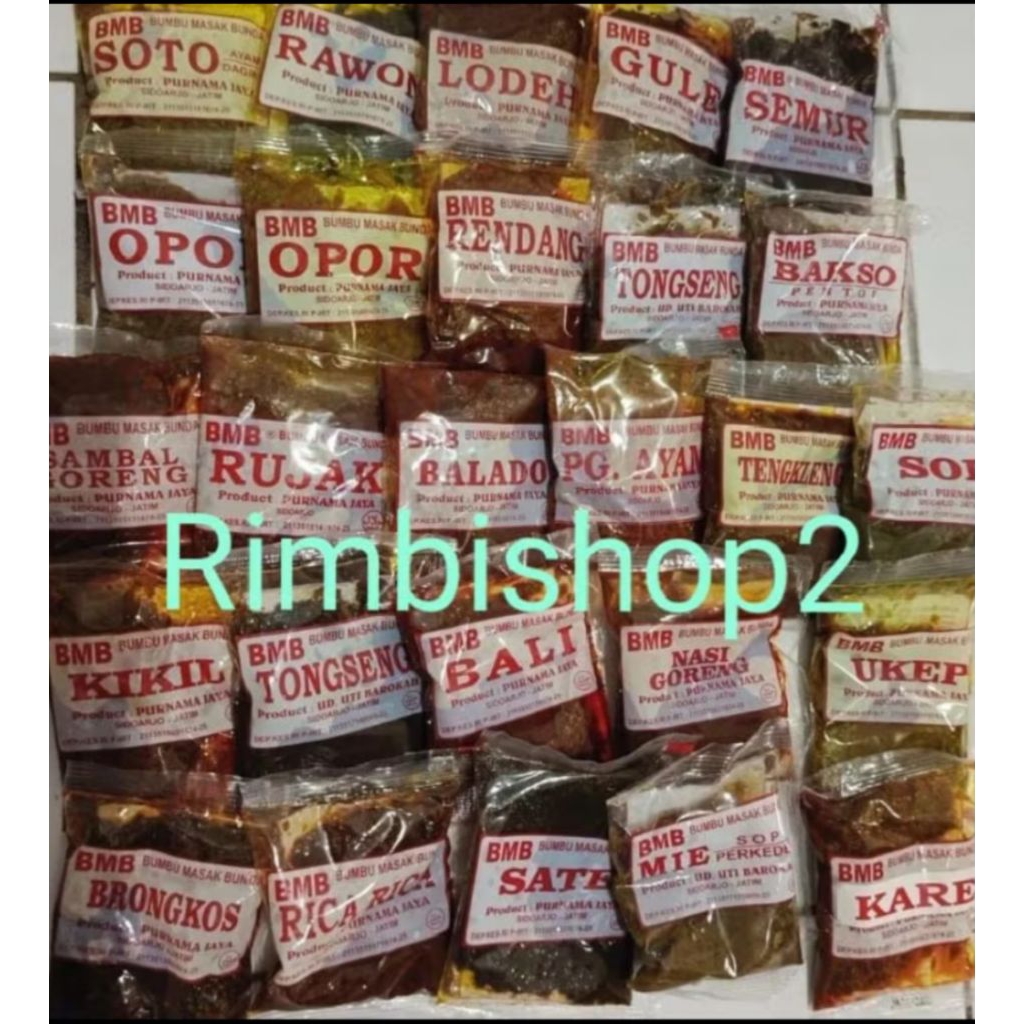

Bumbu Masak Bunda "BMB" Minimal 5 Bakso Semur Orem-Orem Krengseng Gule Kare Soto Sambal Goreng Rendang Rujak Lodoh Seblak