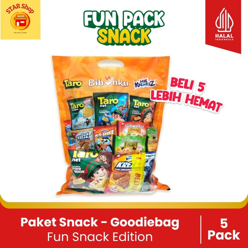 

Bundling!! 5 Paket Fun Snack Edition - Paket Hampers Anak - Free Kartu Ucapan