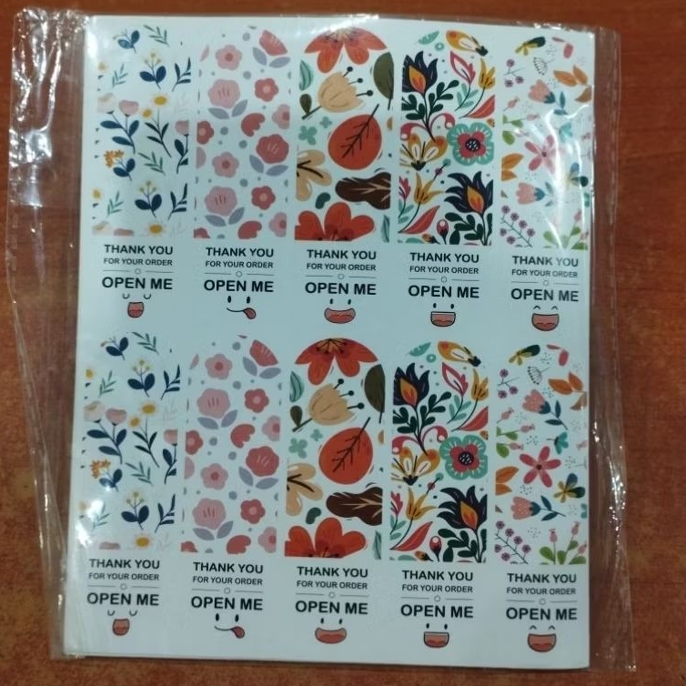 

100 Pcs Stiker Label Open Me Thank You For Your Order