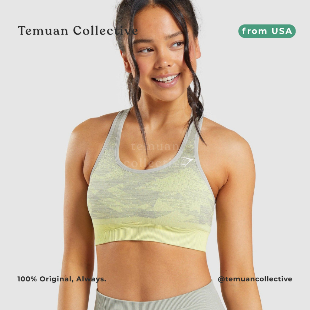 Gymshark Adapt Ombre Seamless Sports Bra Original Branded Gradient Activewear Crop Top Sport Tank Br