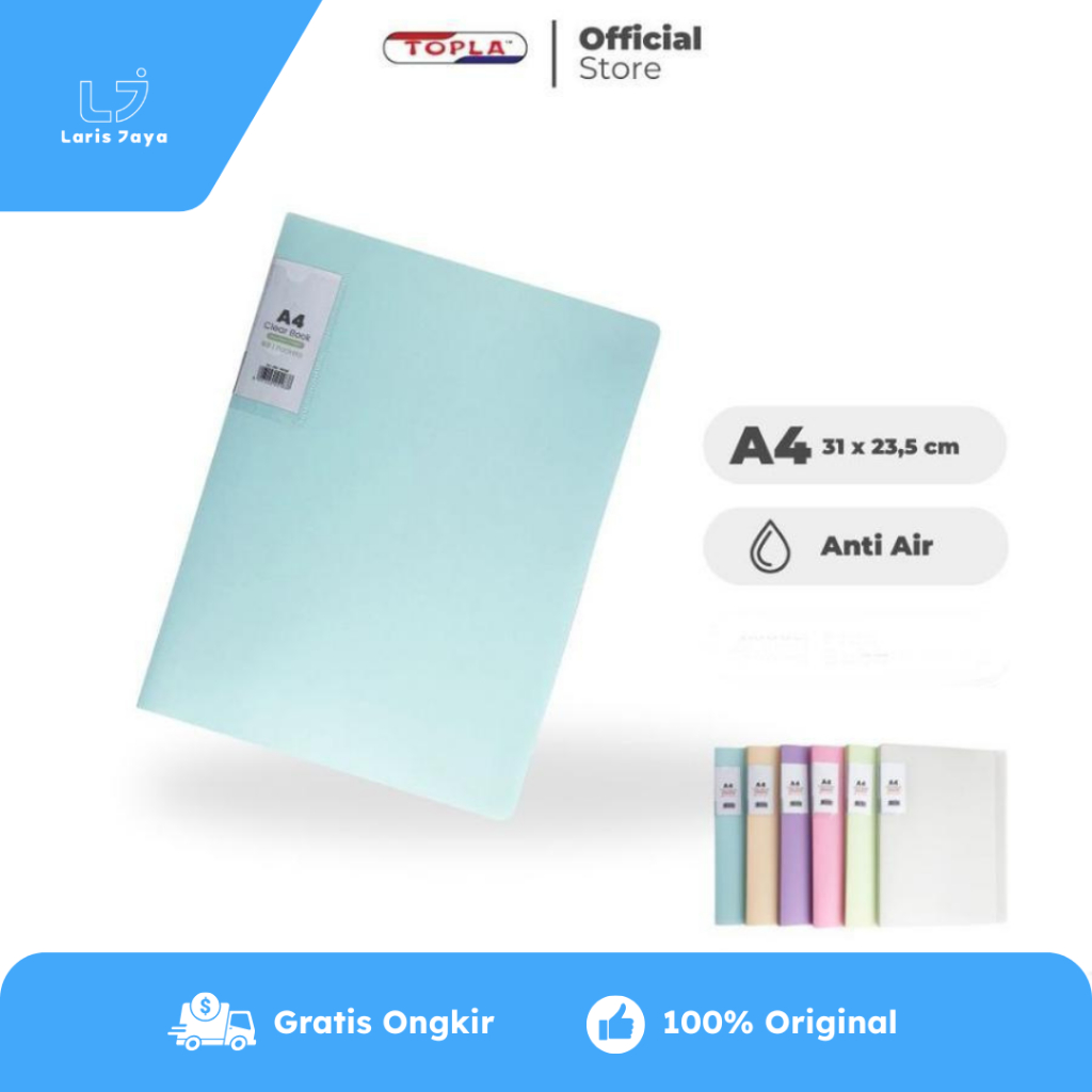 

Clear Holder Topla 222 A4 20s Pastel ( Map Dokumen File )