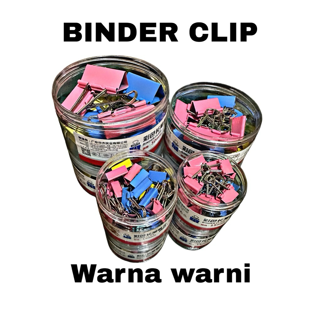 

BINDER CLIP / CLIP BINDER / PENJEPIT KERTAS WARNA 1 DRUM