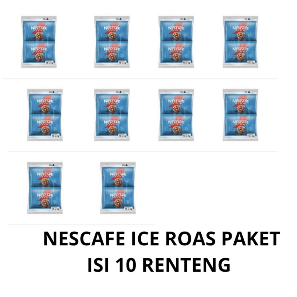 

NESCAFE ICE ROAS KOPI AMERICANO KOPI HITAM INSTAN PAKET ISI 10 RENTENG