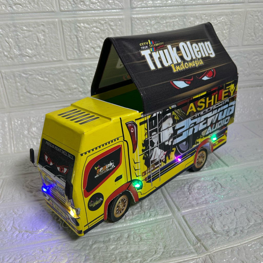 Truk Mainan Miniatur Truk Brewog Audio Full Lampu Terpal