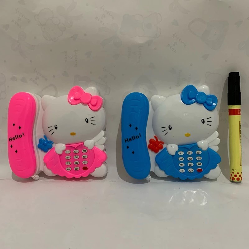 Mainan Telepon Hello Kitty Lucu – Ponsel Anak Suara & Tombol Angka