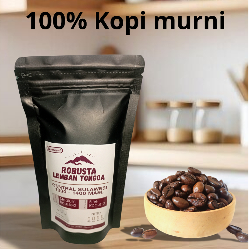 

Medium Roasted Coffe Robusta Lemban Tongoa 100 Gram