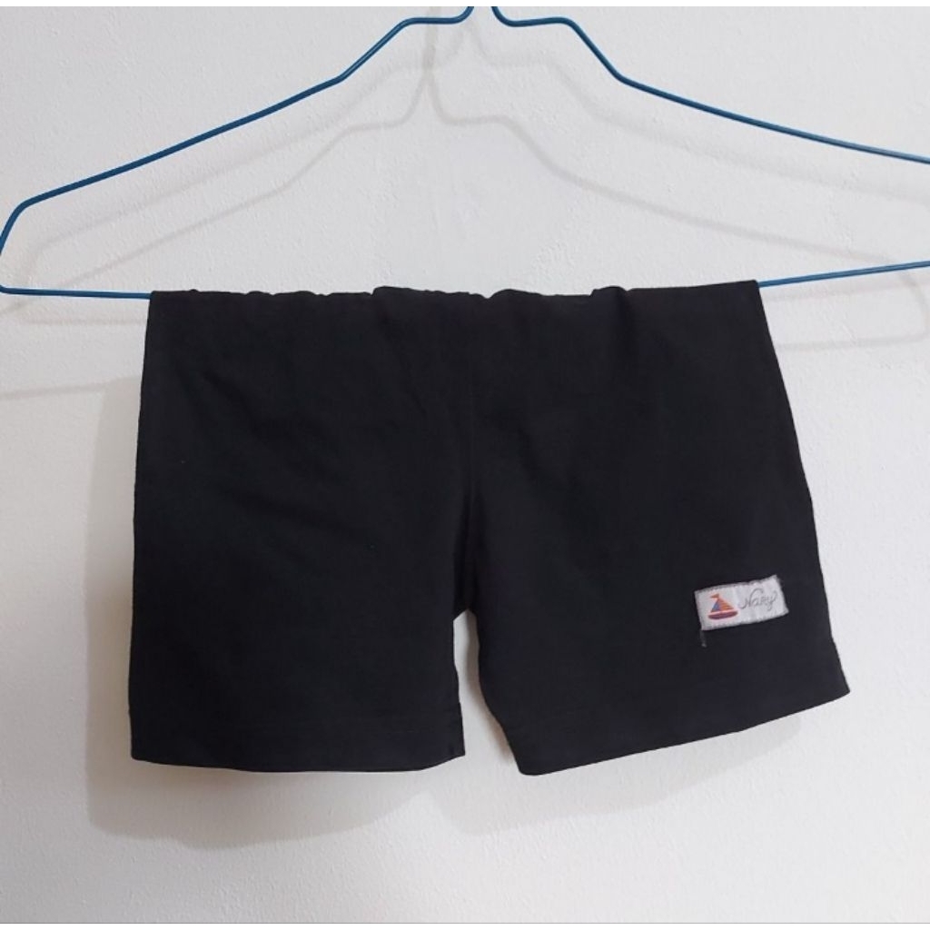 Celana pendek bayi anak polos nary hitam