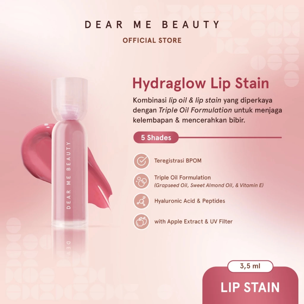 Dear Me Beauty HydraGlow Lip Stain Dear Me Beauty Hydra Glow Lip Stain Dear Me Beauty Lip Stain Dear
