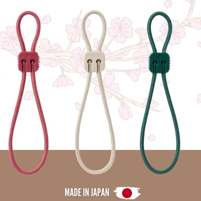 

Muji Lockable rubber bands, set of 3 colors- Pita karet yang dapat dikunci, set berisi 3 warna