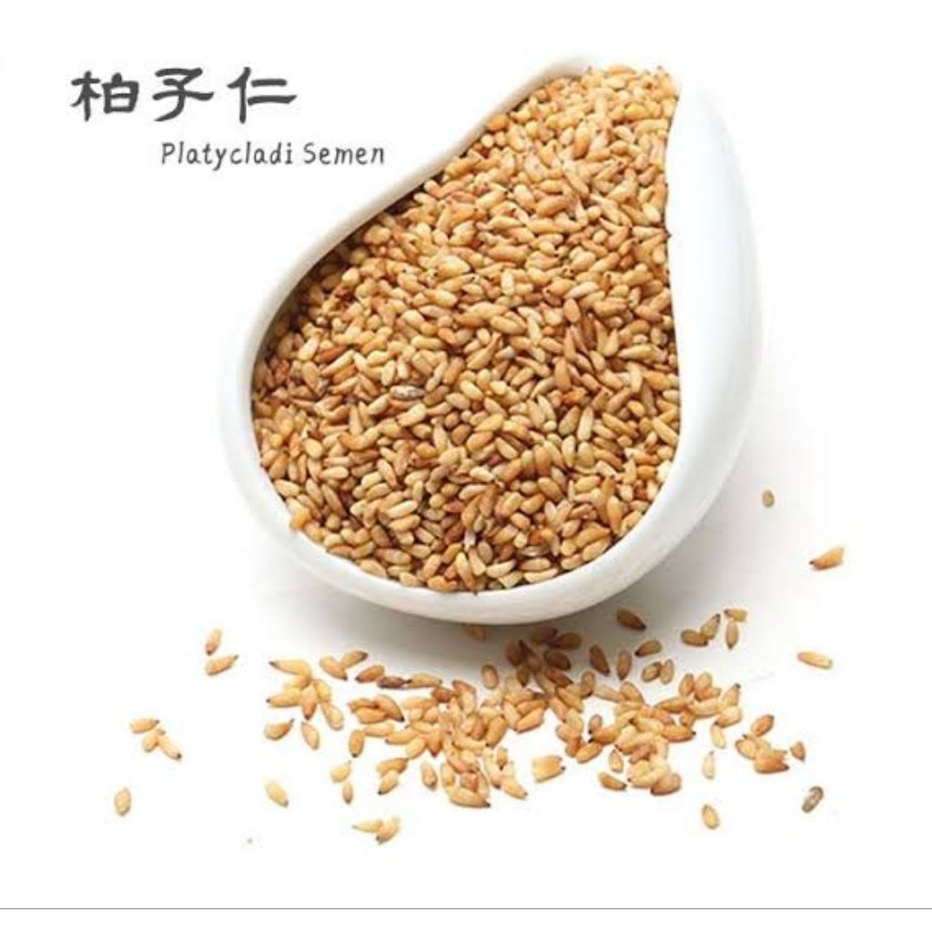 

100gr Bai Zi Ren Semen Biotae Orientalis Seman Platycladi Semen / Platycladus / Biota Seed