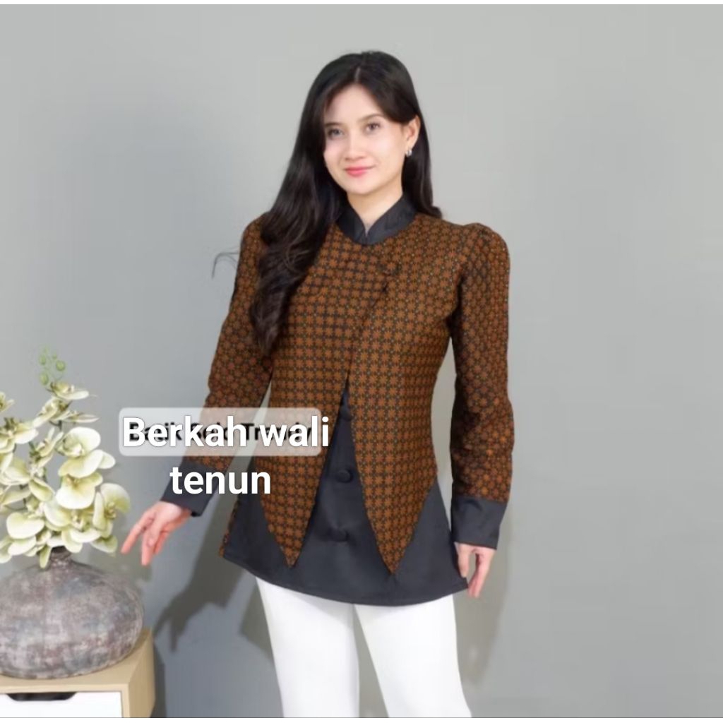 blus batik premium motif truntum mix toyobo premium