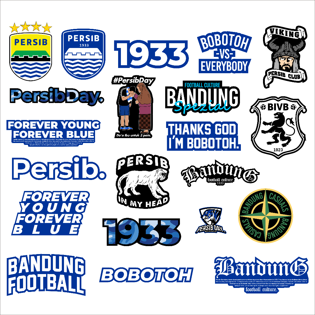 

PERSIB DAY Stiker Sticker Persib Bandung Bobotoh Casual Hooligan Ultras Gambar Tempel